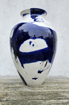 gulvvase vaser kunst skulpturer gulvvase keramik abstrakt bronzeskulpturer bronzeskulptur håndmalet