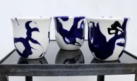 tallerkener kunst håndmalede design unika keramik frokost tallerken håndmalet bronze sculpture